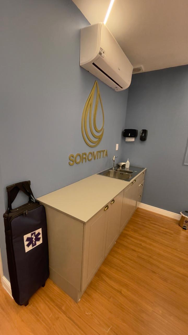 Sala de aplicação dos protocolos injetáveis